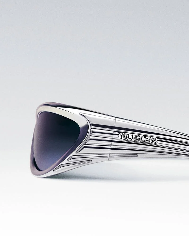 GENTLE MONSTER MUGLER シルバー Gentle Monster x Mugler Spiral Sunglasses Chrome Silver/Gray
